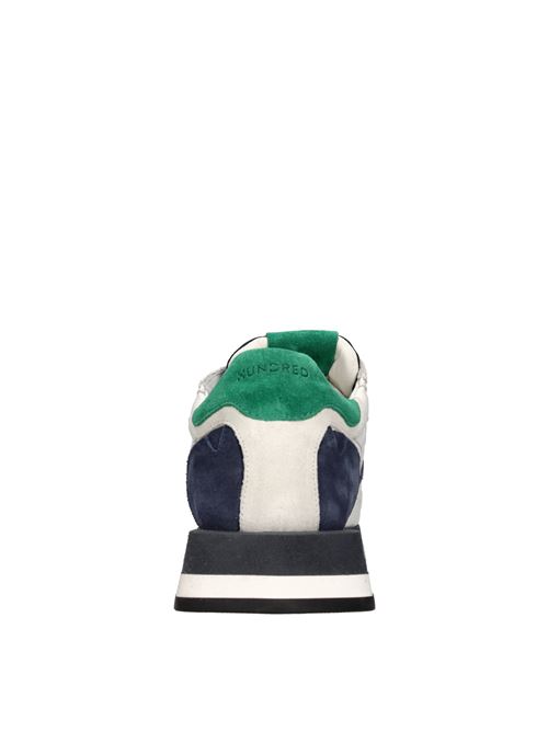 Sneakers in pelle e tessuto HUNDRED 100 | M241-02 CB.14BIANCO-VERDE-BLU